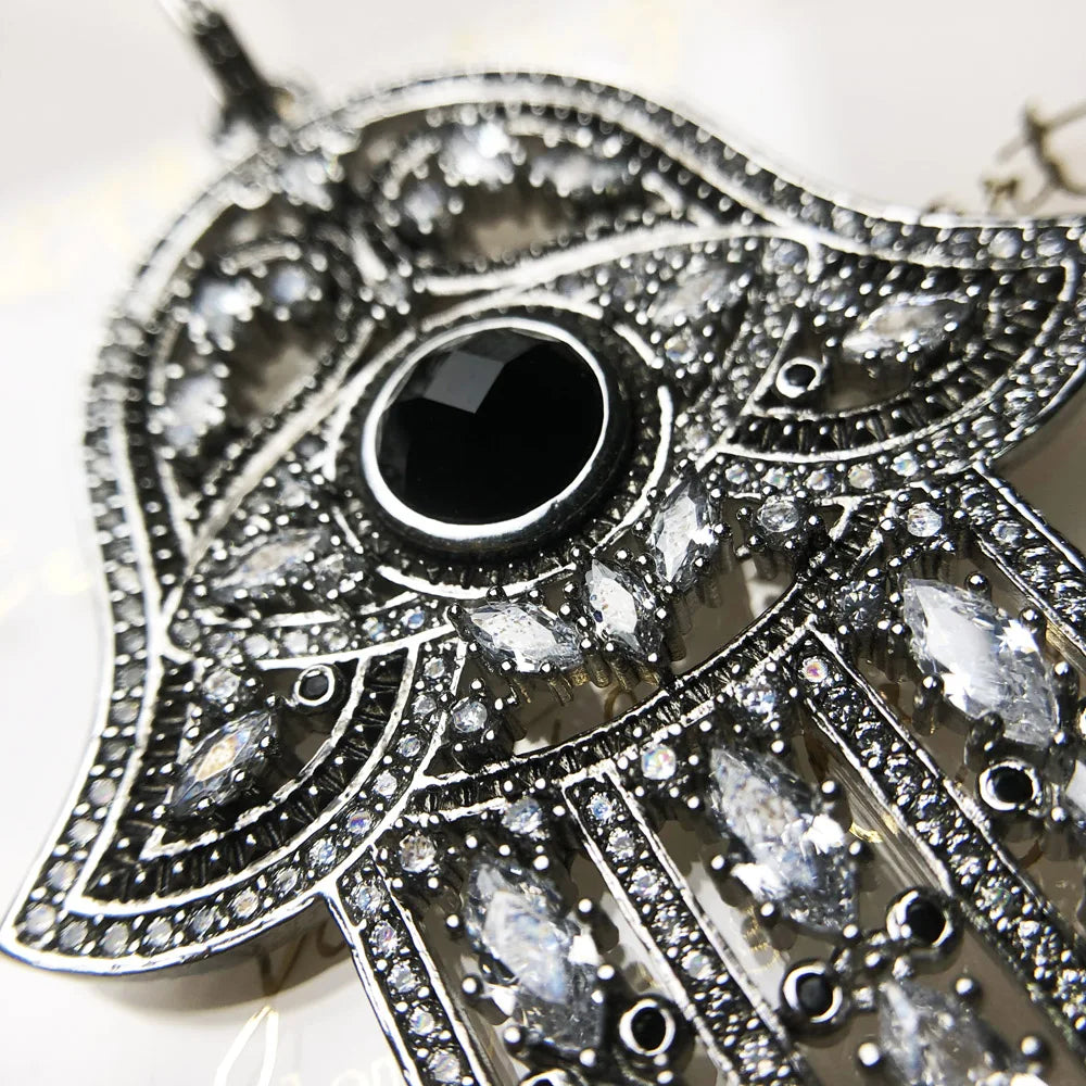 D'Galillea™ Silver Pendant, Hand Of Fatima