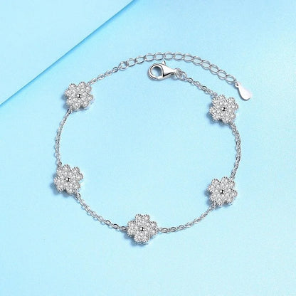 D'Galillea™ Trébol De Cuatro Hojas, Pulsera De Plata De Ley 925